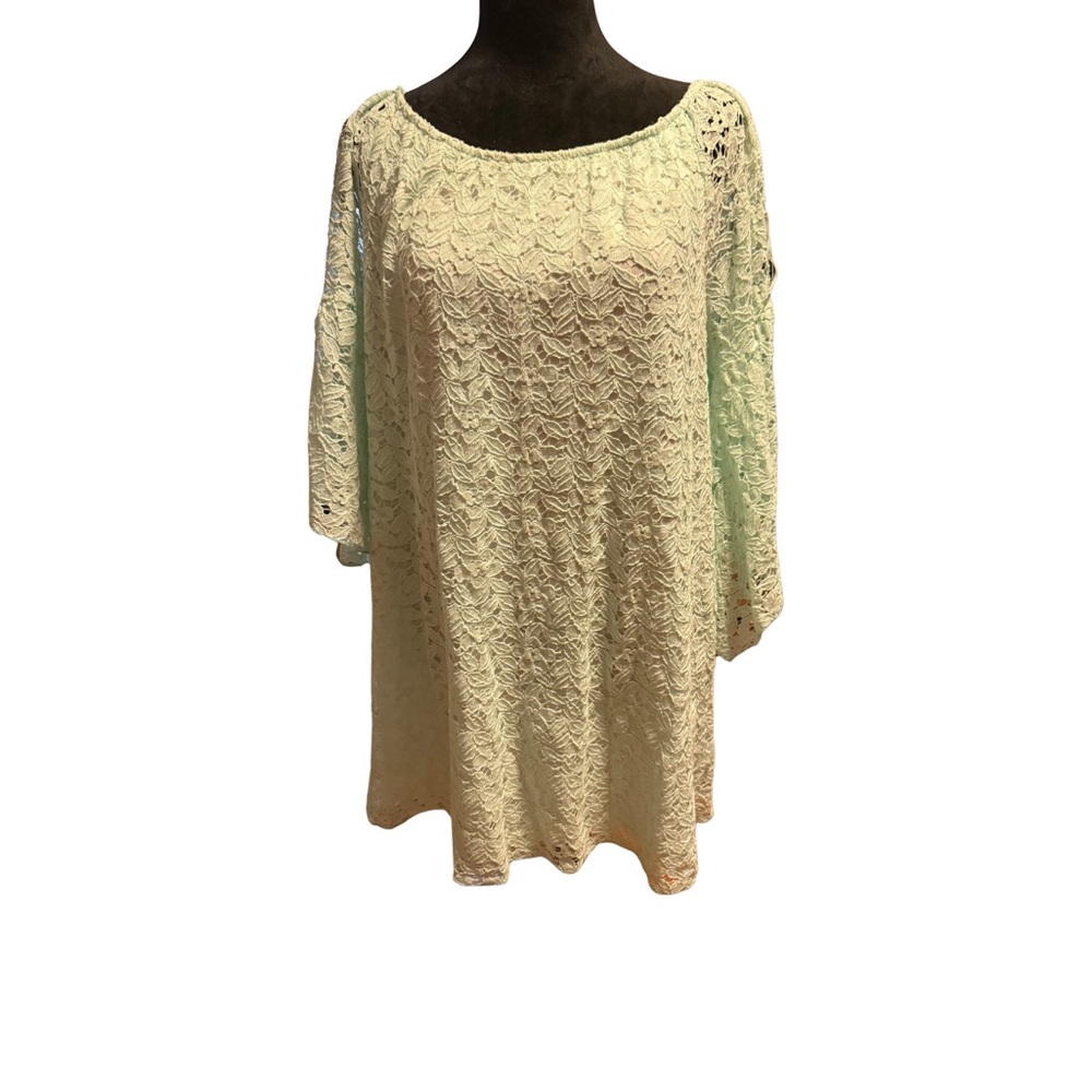 Lace Knit Mint Green Dress